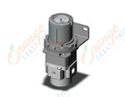 SMC ARG30K-02BG2 regulator, gauge-handle, ARG REGULATOR W/PRESSURE GAUGE