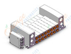 SMC VV5QC41-08N11SEBN mfld, plug-in, d-sub connector, VV5QC41 MANIFOLD VQC 5-PORT