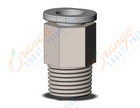 SMC KQ2H06-01NS1 fitting, male connector, KQ2 FITTING (sold in packages of 10; price is per piece)