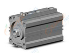 SMC CDLQA40-10D-B cyl, compact w/lock sw capable, CLQ COMPACT LOCK CYLINDER