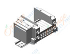 SMC SS5Y3-10S3V-06B-C6D manifold, NEW SY3000 MFLD