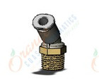 SMC KQ2K04-01AS1 fitting, 45 degree elbow, KQ2 FITTING (sold in packages of 10; price is per piece)