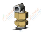 SMC KQ2LE06-00A1 fitting, bulkhead elbow, KQ2 FITTING (sold in packages of 10; price is per piece)