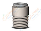 SMC KQ2S06-02NS1 fitting, hex hd male conn, KQ2 FITTING (sold in packages of 10; price is per piece)