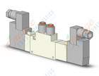 SMC VQZ3421-5YZ1-N7T-Q valve, body ported, din (dc), VQZ3000 VALVE, SOL 4/5-PORT