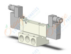 SMC VQZ3351B-5YZBW1-03T-Q valve, base mount, ip65 (dc), VQZ3000 VALVE, SOL 4/5-PORT