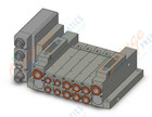 SMC SS5V2-W10S1EAND-05BS-N7 "ss5v 05 station manifold, 4/5 PORT SOLENOID VALVE