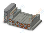 SMC SS5V2-W10S1EAND-06BS-C6 "ss5v 06 station manifold, 4/5 PORT SOLENOID VALVE