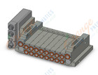 SMC SS5V2-W10S1FBND-08BS-C8 "ss5v 08 station manifold, 4/5 PORT SOLENOID VALVE