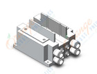 SMC SS5Y7-10S60-02B-N7 ss5y7 2 sta manifold base, 4/5 PORT SOLENOID VALVE