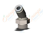 SMC KQ2K04-01NP fitting, 45 deg male elbow, ONE-TOUCH FITTING (sold in packages of 10; price is per piece)