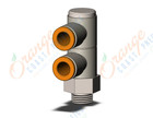 SMC KQ2VD07-34NP fitting, dble uni male elbow, ONE-TOUCH FITTING (sold in packages of 10; price is per piece)