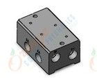 SMC VV3P5-41-021-03F manifold block, 3 PORT SOLENOID VALVE