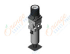 SMC AWG30-N02G2-2Z filter/regulator w/built in gauge, FILTER/REGULATOR, MODULAR F.R.L. W/GAUGE