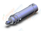 SMC C76KF40-25S cylinder, air, non-rotating, ISO ROUND BODY CYLINDER, C75, C76