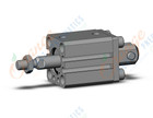 SMC CDQSD16-10TM cylinder, compact, COMPACT CYLINDER