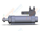 SMC CVM5B40-50-15GS cylinder, valve mounted, dbl acting, ROUND BODY CYLINDER W/VALVE