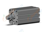 SMC CDQSBS25-35DCM cylinder, compact, COMPACT CYLINDER