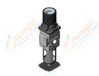 SMC AWG20-F02G3-C filter/regulator w/built in gauge, FILTER/REGULATOR, MODULAR F.R.L. W/GAUGE