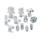 SMC KQ2E10-00G fitting, bulkhead union, ONE-TOUCH FITTING (sold in packages of 2; price is per piece)