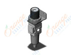 SMC AWG20-N02BG2-6CNZ filter/regulator w/built in gauge, FILTER/REGULATOR, MODULAR F.R.L. W/GAUGE