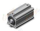 SMC CQ2AS50-75DCZ compact cylinder, cq2-z, COMPACT CYLINDER