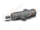 SMC CDJ2KB16-15Z-A93L-B cylinder, air, ROUND BODY CYLINDER