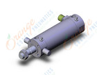 SMC CDBG1UA50-75-HL cbg1, end lock cylinder, ROUND BODY CYLINDER