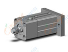 SMC CDLQG20-15DM-F cyl, compact with lock, COMPACT CYLINDER W/LOCK