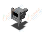 SMC ZSE80F-02-R-C-X501 2-color digital press switch for fluids, VACUUM SWITCH, ZSE50-80