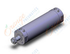 SMC CDBG1BA100-250-HN cbg1, end lock cylinder, ROUND BODY CYLINDER