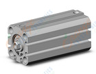 SMC NCDQ8M075-100S compact cylinder, ncq8, COMPACT CYLINDER