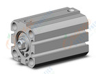 SMC NCDQ8N075-025S compact cylinder, ncq8, COMPACT CYLINDER