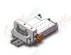 SMC SS0751-08N1N7JD0-D slim compact bar base, 3 PORT SOLENOID VALVE