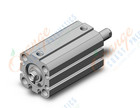 SMC NCDQ8WB075-075C compact cylinder, ncq8, COMPACT CYLINDER