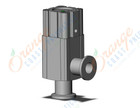 SMC XLA-16AH0-2 aluminum, high vacuum angle valve, HIGH VACUUM VALVE