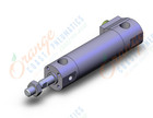 SMC CDBG1BN20-25-HN-C73 cbg1, end lock cylinder, ROUND BODY CYLINDER