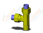 SMC KFY10N-02 fitting, male run tee, KF INSERT FITTINGS (sold in packages of 10; price is per piece)