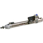 SMC CDVM3C20-100T-5D cylinder, valve mounted, sgl acting, ROUND BODY CYLINDER W/VALVE
