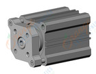 SMC CDQMA40TF-25 cyl, compact, auto-switch, CQM COMPACT GUIDE ROD CYLINDER