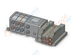 SMC SS5V2-W10S1QW31D-02U-C6-X160US mfld, plug-in with i/o si unit, SS5V2 MANIFOLD SV2000