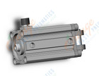 SMC CBQ2D63-50DC-RL cyl, compact, locking, CBQ2 CYLINDER COMPACT LOCKING