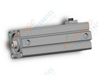 SMC CDBQ2B50-100DC-HN cyl, compact, locking, auto-sw, CBQ2 CYLINDER COMPACT LOCKING