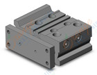 SMC MGPM20-20Z cyl, compact guide, slide brg, MGP COMPACT GUIDE CYLINDER