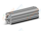 SMC NCDQ8A075-175SM cyl, compact, spr rtn, NCQ8 COMPACT CYLINDER