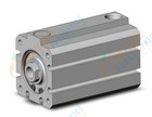 SMC NCDQ8A106-087S cyl, compact, spr rtn, NCQ8 COMPACT CYLINDER