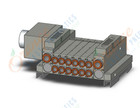 SMC SS5V1-W10CD-06BS-N7-D0 mfld, plug-in, circular conn., SS5V1 MANIFOLD SV1000