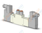 SMC VQZ3321-5YZ1-C6 valve, body ported, din (dc), VQZ3000 VALVE, SOL 4/5-PORT