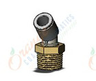 SMC KQ2K08-03AS fitting, 45 deg male elbow, KQ2 FITTING (sold in packages of 10; price is per piece)