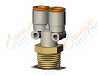 SMC KQ2U11-04AS fitting, branch y, KQ2 FITTING (sold in packages of 10; price is per piece)